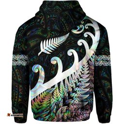 new zealand rugby maori hoodie silver fern koru vibes paua shell