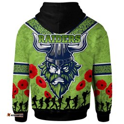 raiders rugby hoodie custom anzac day raiders hoodie