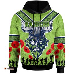 raiders rugby hoodie custom anzac day raiders hoodie