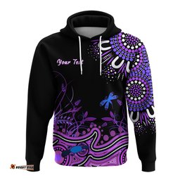 custom personalised happy king islands show hoodie aboriginal tasmania australia version purple