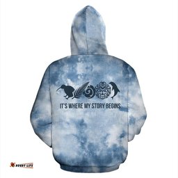 New Zealand Where My Story Begins Tie Dye Hoodie