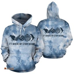 New Zealand Where My Story Begins Tie Dye Hoodie