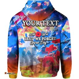 custom personalised anzac australia hoodie legend