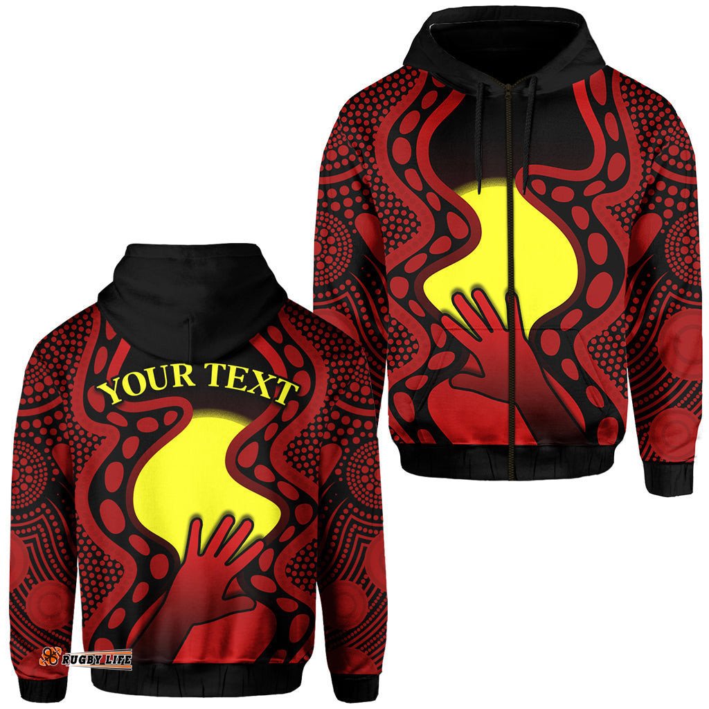 custom personalised aboriginal australians zip hoodie simple but significant