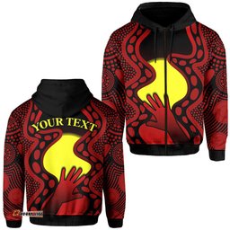 custom personalised aboriginal australians zip hoodie simple but significant