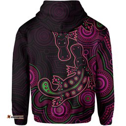 custom personalised aboriginal platypus hoodie dot patterns style no5