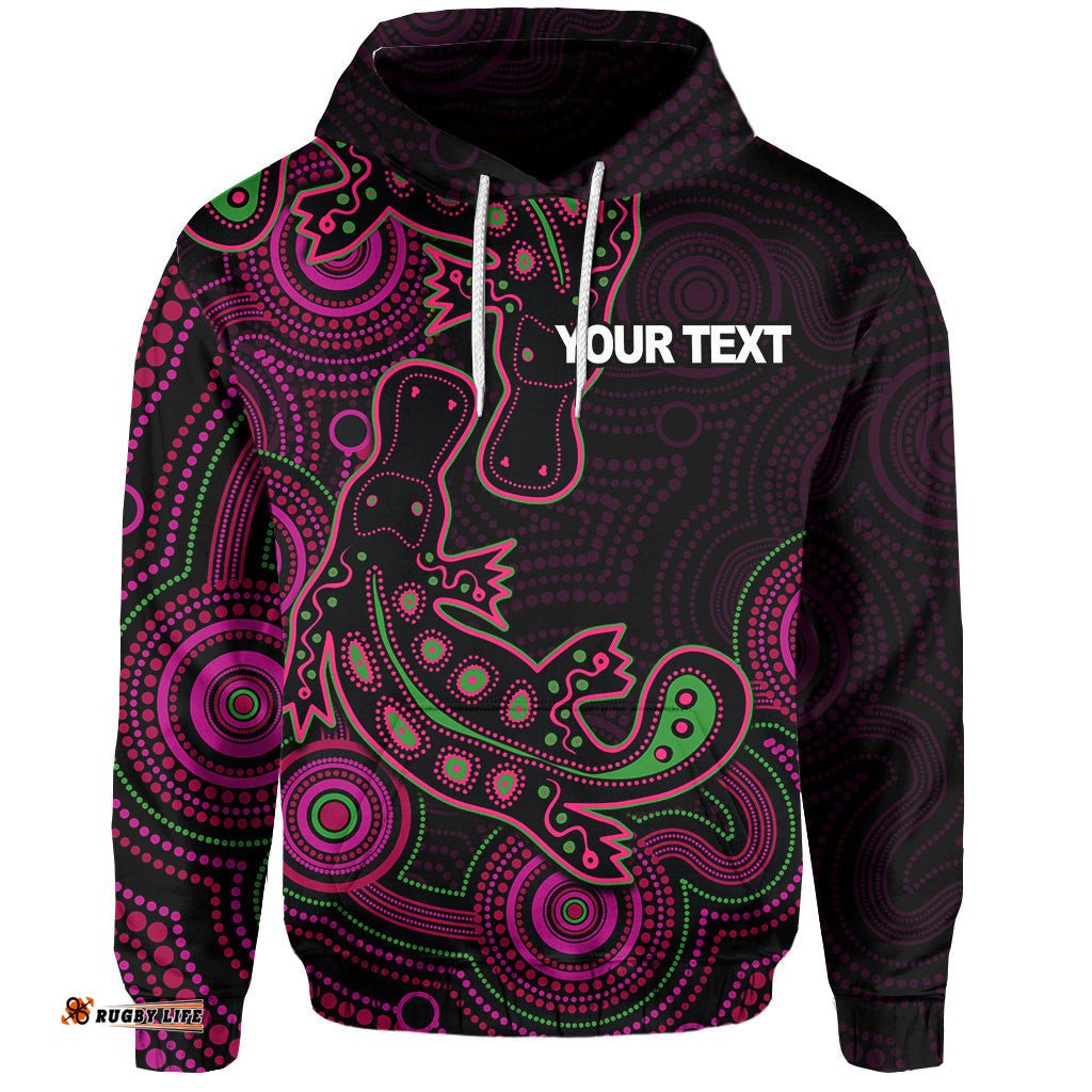 custom personalised aboriginal platypus hoodie dot patterns style no5