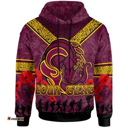 broncos rugby hoodie custom anzac broncos hoodie