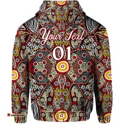 custom personalised aboriginal art dot vibes zip hoodie indigenous no1