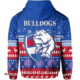 bulldogs football christmas zip hoodie western bulldogs