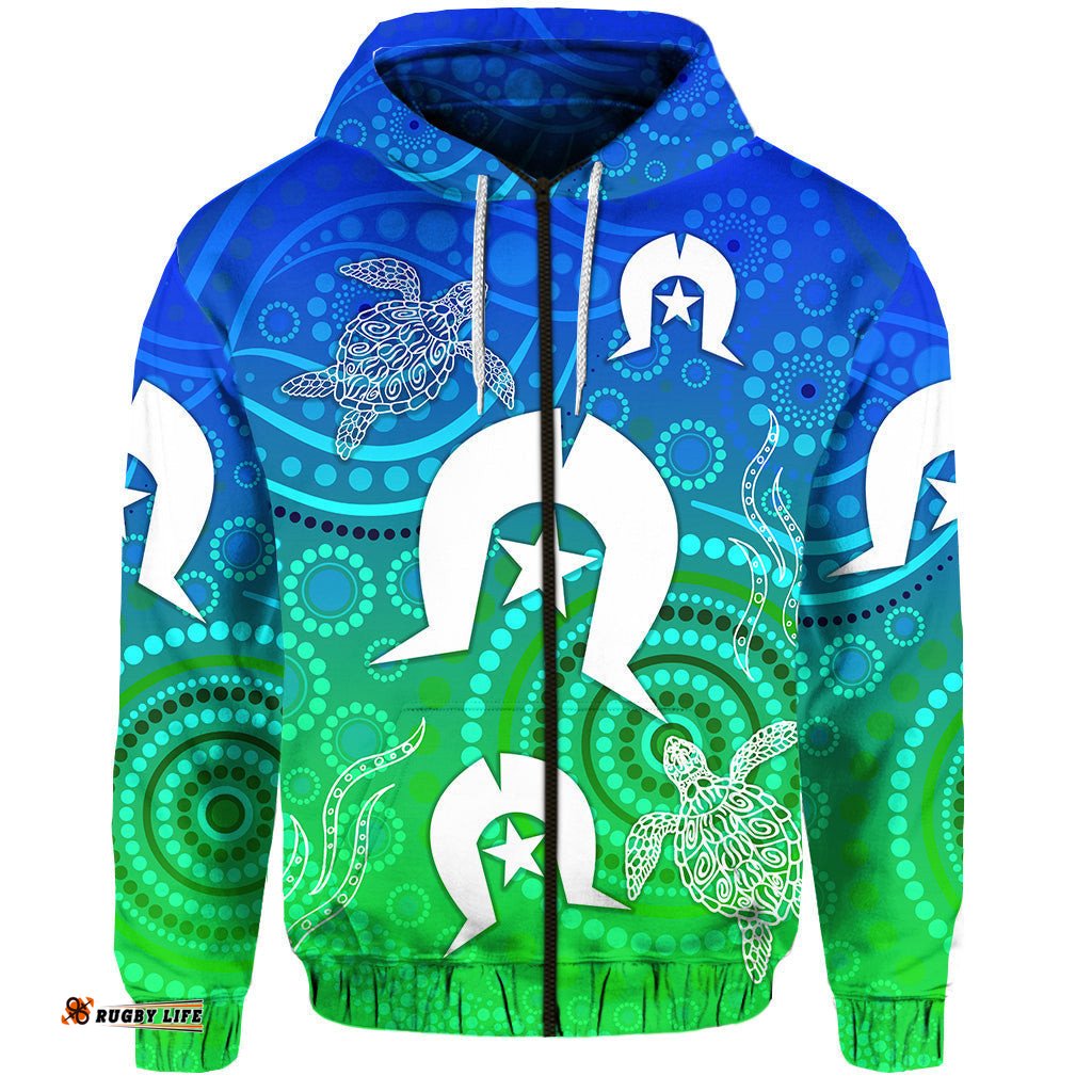 aboriginal torres strait islands zip hoodie simple style