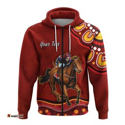 custom personalised launceston cup zip hoodie australia aboriginal red horse lovers