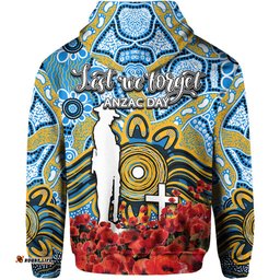 titans zip hoodie anzac day poppy flowers with aboriginal