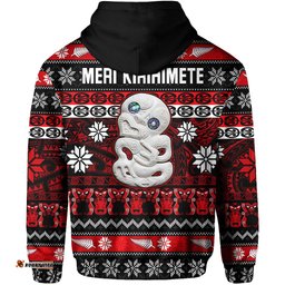 new zealand hei tiki christmas hoodie maori meri kirihimete