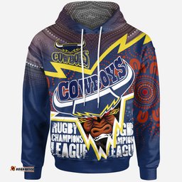 cowboys aboriginal rugby custom hoodie super queensland cowboys