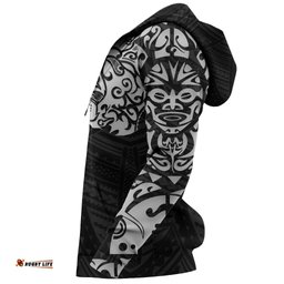 Maori Hoodie, New Zealand Lion Tattoo Pullover Hoodie White