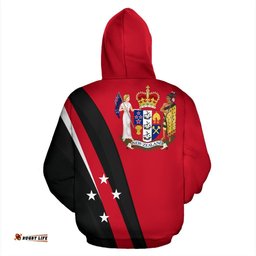 New Zealand Aotearoa Silver Fern Hoodie Red 02