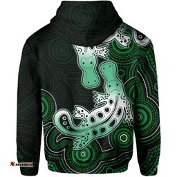custom personalised aboriginal platypus hoodie dot patterns style no3