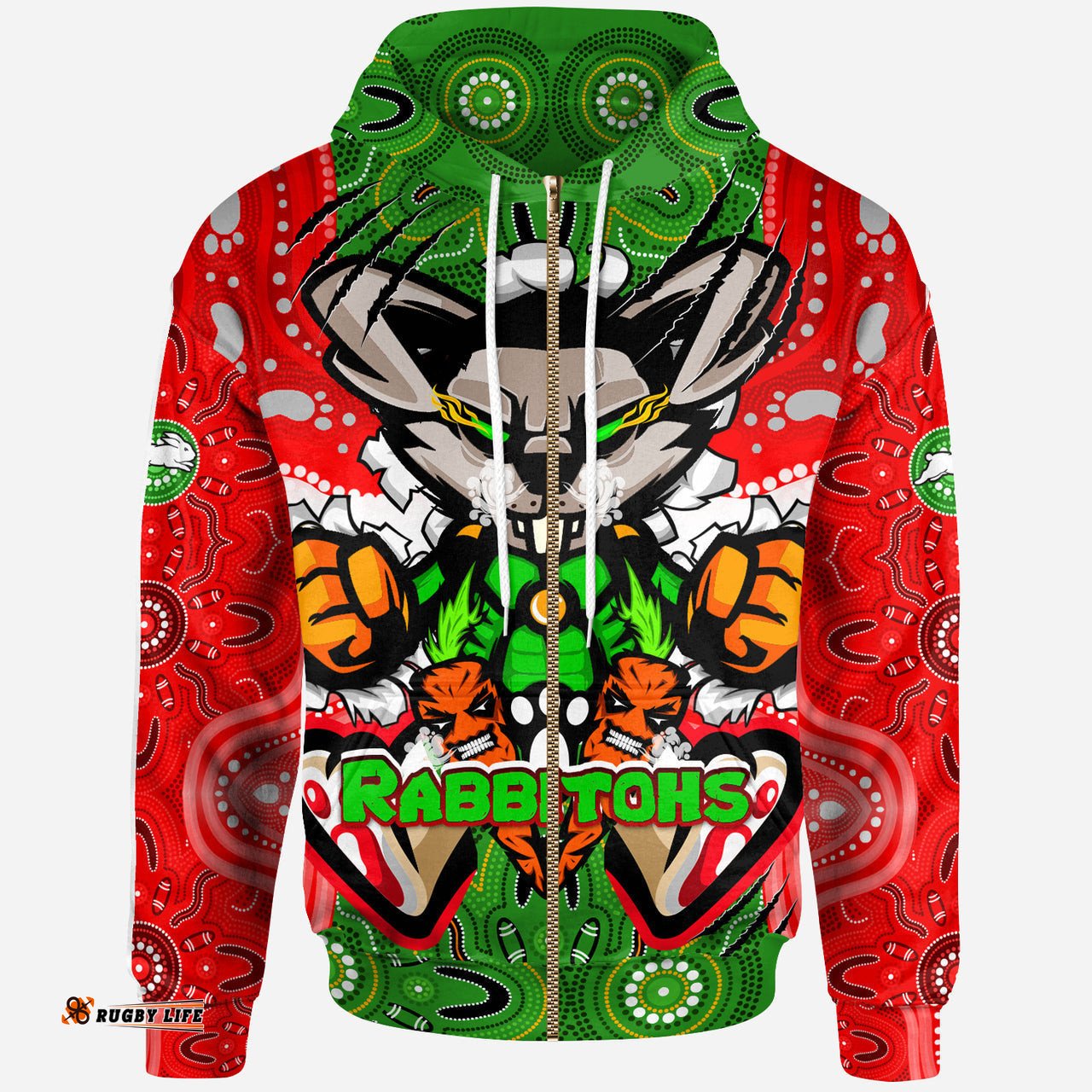 rabbitohs aboriginal rugby hoodie rabbitohs stand above the rest scratch style 10
