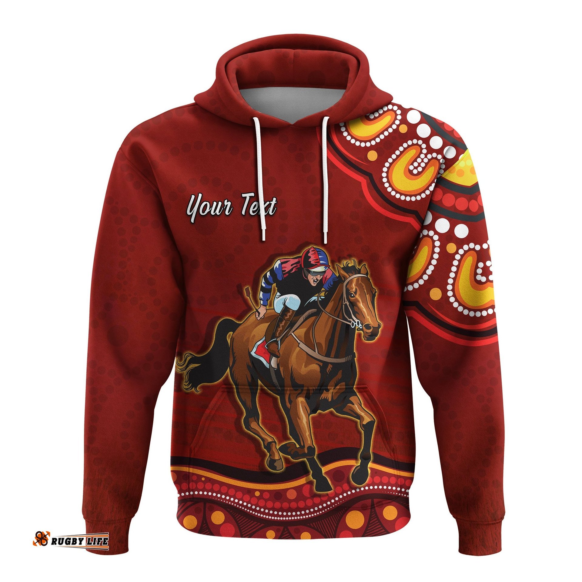 custom personalised launceston cup hoodie australia aboriginal red horse lovers