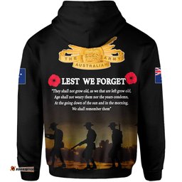 anzac australia zip hoodie lest we forget