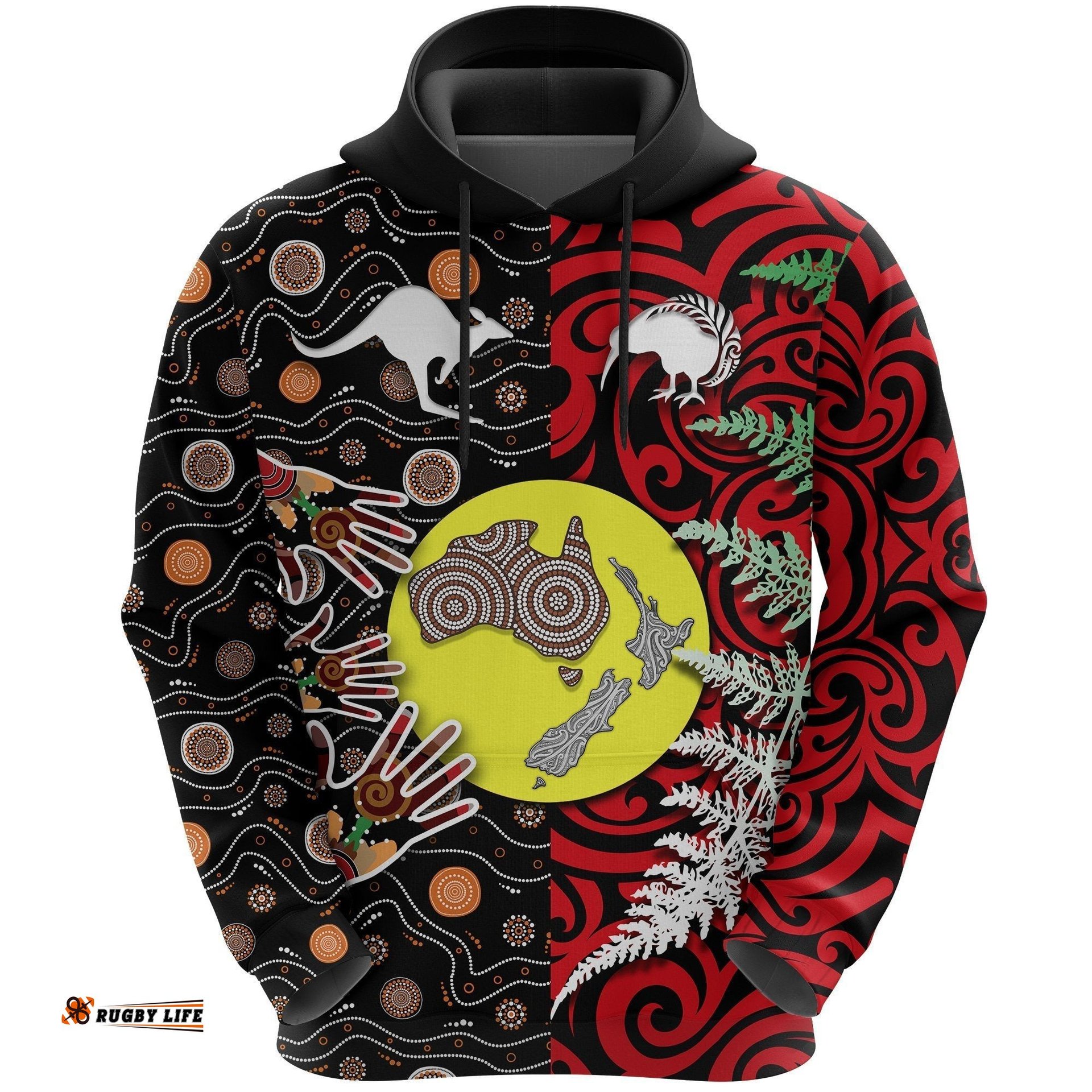 New Zealand Australia Hoodie Maori Aboriginal