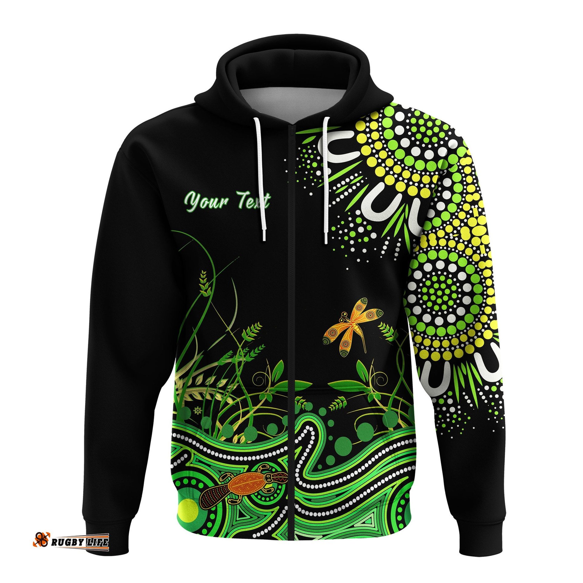 custom personalised happy king islands show zip hoodie aboriginal tasmania australia