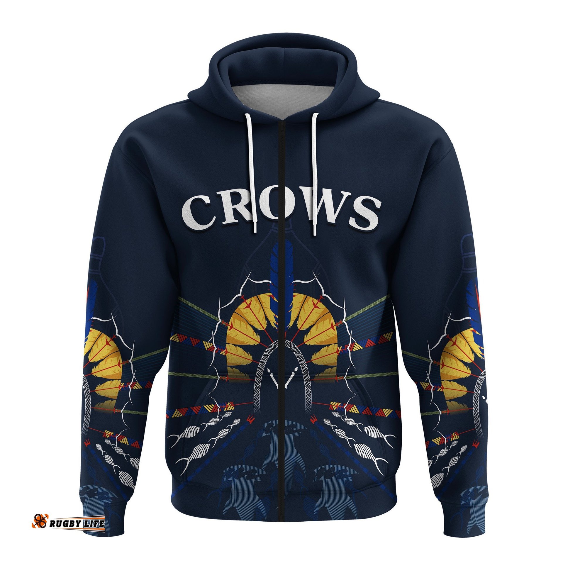 the crows indigenous zip hoodie adelaide football