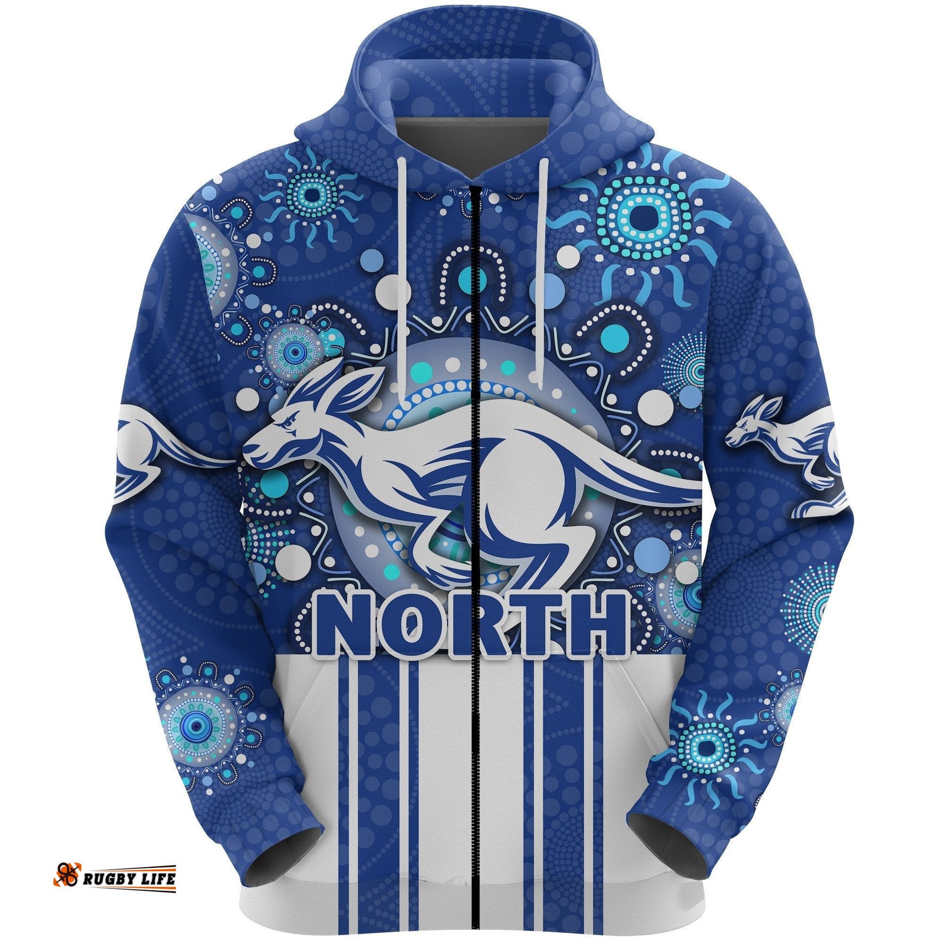 Melbourne Zip Hoodie Indigenous North Kangaroos