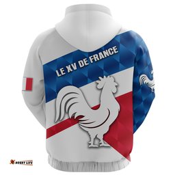 France Rugby Zip Hoodie Le XV De France Sporty Style