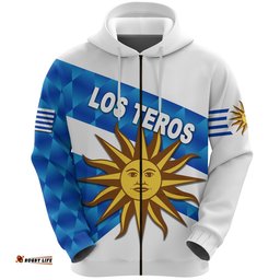 Uruguay Rugby Zip Hoodie Los Teros Sporty Style