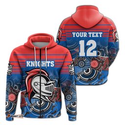 Custom Personalised Knights Zip Hoodie Aboriginal Horizontal Style 03
