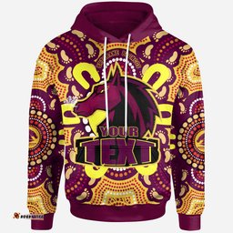 broncos rugby new indigenous custom hoodie wild horses broncos with aboriginal sun and footprint