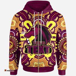 broncos rugby new indigenous custom hoodie wild horses broncos with aboriginal sun and footprint