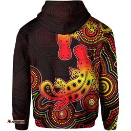 custom personalised aboriginal platypus hoodie dot patterns style no2