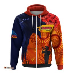 custom personalised adelaide crows indigenous anzac day zip hoodie we will remember