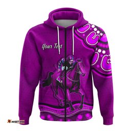 custom personalised launceston cup zip hoodie australia aboriginal purple horse lovers