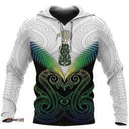 Maori Manaia New Zealand Hoodie Rasta