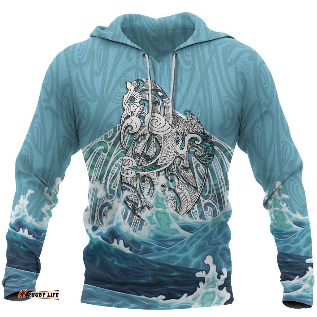 Maori Manaia The Blue Sea Hoodie