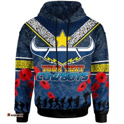 cowboys rugby hoodie custom anzac cowboys hoodie