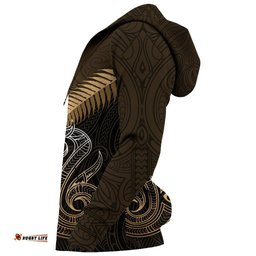 Maori Manaia New Zealand Hoodie Gold
