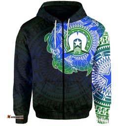 Light Silver Fern Zip Hoodie Custom