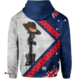 Australia Flag ANZAC Day Hoodie Army