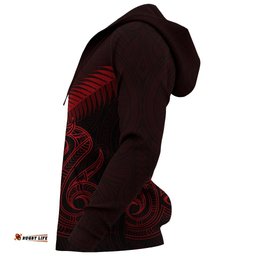 Maori Manaia New Zealand Hoodie Red