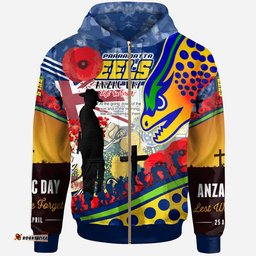 eels rugby australia anzac day lest we forget custom hoodie remembrance eels with anzac poppy watercolour style