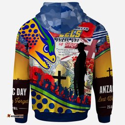 eels rugby australia anzac day lest we forget custom hoodie remembrance eels with anzac poppy watercolour style