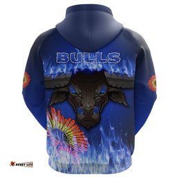 Blue Super Rugby Zip Hoodie Bulls Barberton Daisy