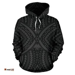 Polynesian Tradition Hoodie Gray