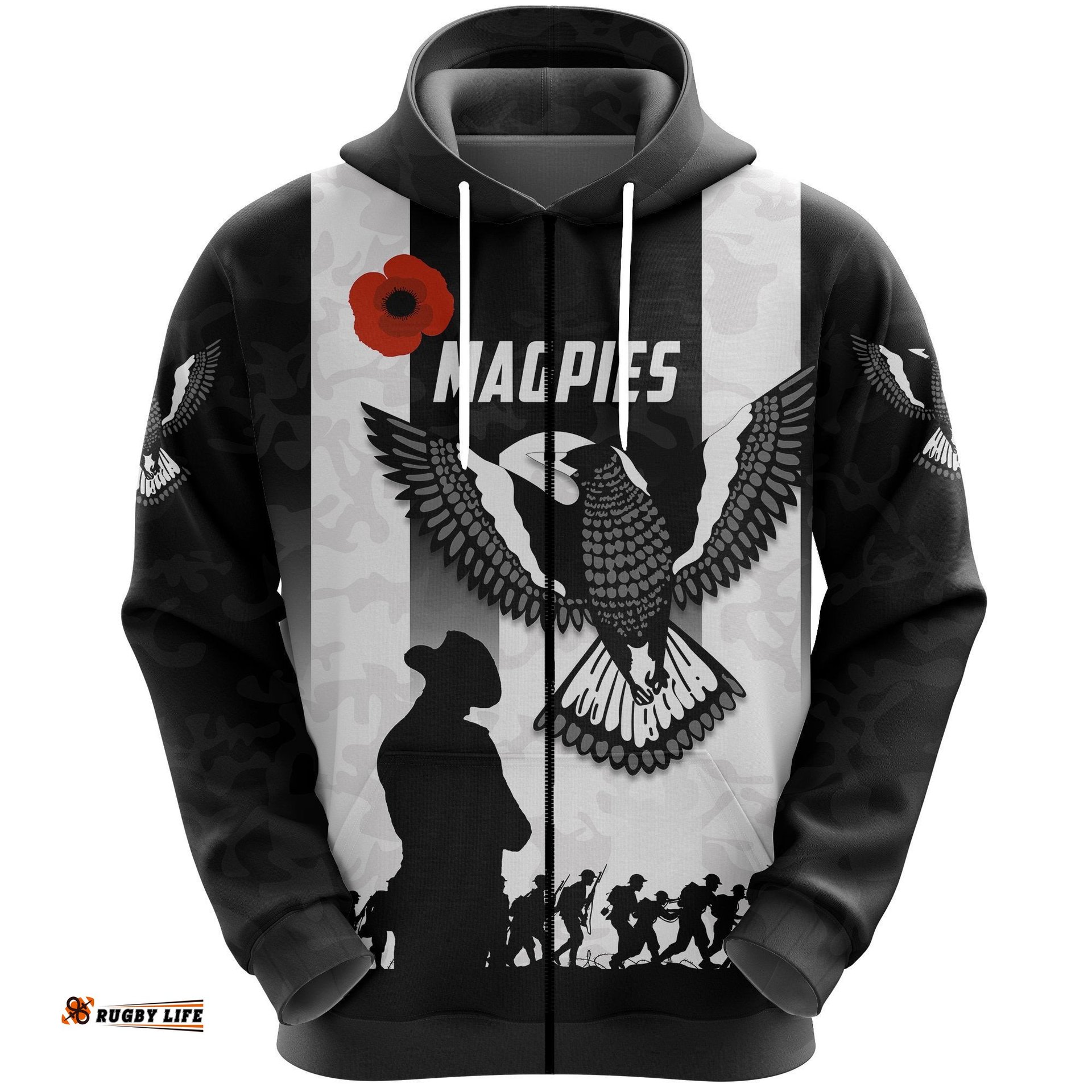 Magpies ANZAC Day Zip Hoodie