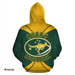 Australia Rugby All Over Zip Up Hoodie